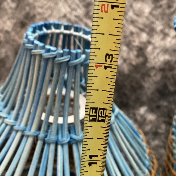 NIB 2 Unique Royal Blue Rattan Pendant Light Handwoven
Round Lamps - Picture 12 of 16